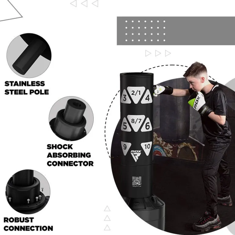 RDX Kt Ronin 4ft Kids Free Standing Punch Bag With Gloves For Training & Workout Set