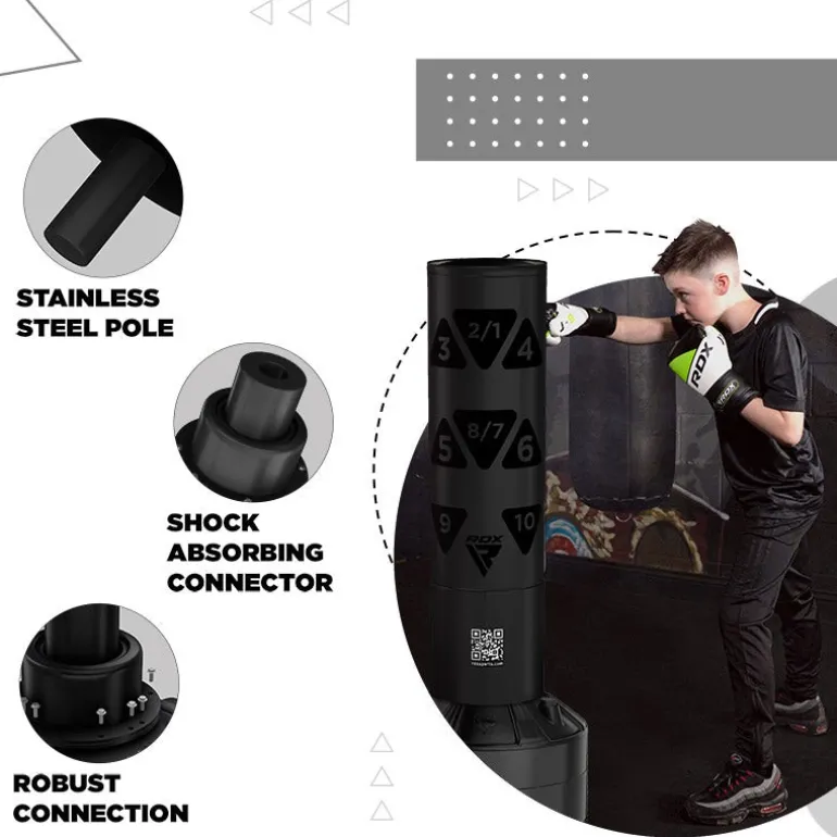 RDX Kt Ronin 4ft Kids Free Standing Punch Bag With Gloves For Training & Workout Set