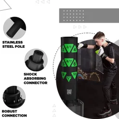 RDX Kt Ronin 4ft Kids Free Standing Punch Bag With Gloves For Training & Workout Set