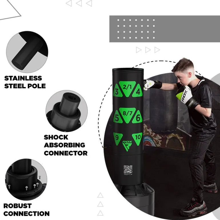 RDX Kt Ronin 4ft Kids Free Standing Punch Bag With Gloves For Training & Workout Set