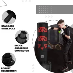 RDX Kt Ronin 4ft Kids Free Standing Punch Bag With Gloves For Training & Workout Set