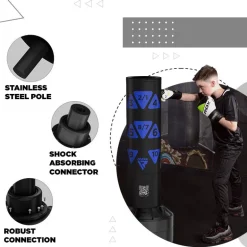 RDX Kt Ronin 4ft Kids Free Standing Punch Bag With Gloves For Training & Workout Set