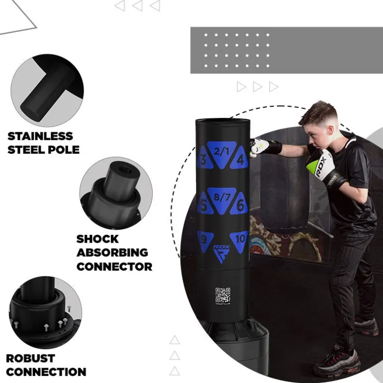 RDX Kt Ronin 4ft Kids Free Standing Punch Bag With Gloves For Training & Workout Set