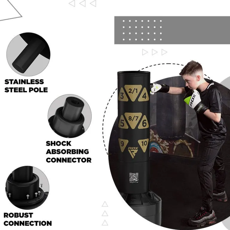RDX Kt Ronin 4ft Kids Free Standing Punch Bag With Gloves For Training & Workout Set