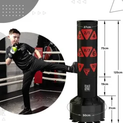 RDX Kt Ronin 4ft Kids Free Standing Punch Bag With Gloves For Training & Workout Set