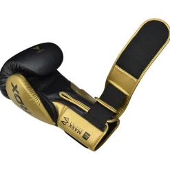 RDX L2 Mark Pro Sparring Boxing Gloves Hook and loop Black / Golden