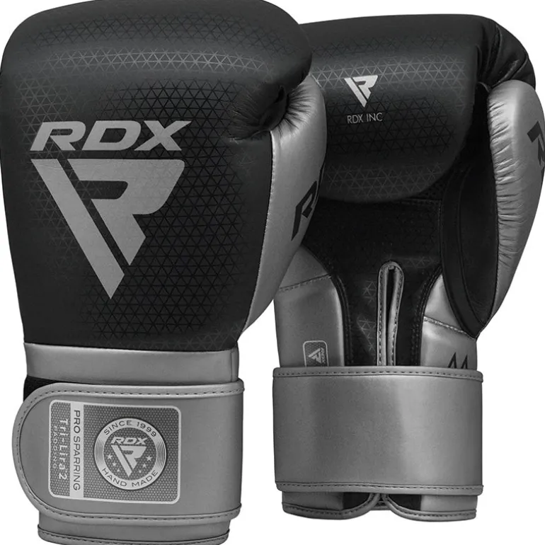 RDX L2 Mark Pro Sparring Boxing Gloves Hook and loop Black / Golden