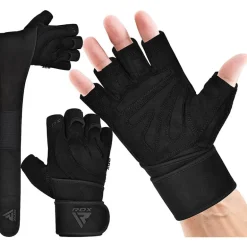 RDX L4 Open Finger Weightlifting Gym Gloves