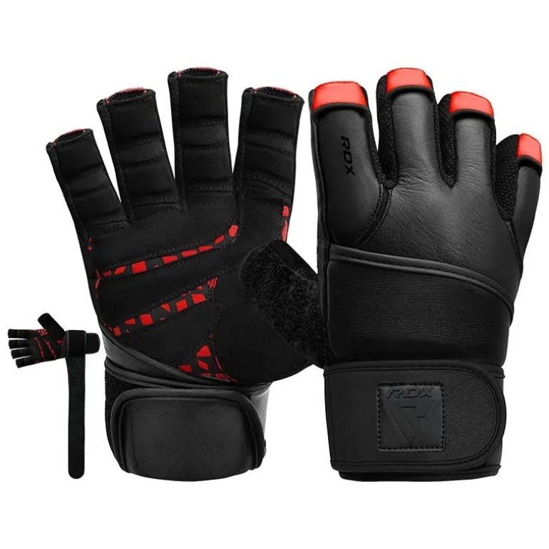 RDX L7 Weight Lifting Leather Gym Gloves