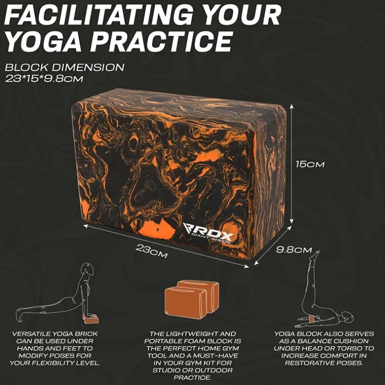 RDX OB EVA Foam High Density Non-Slips Yoga Block