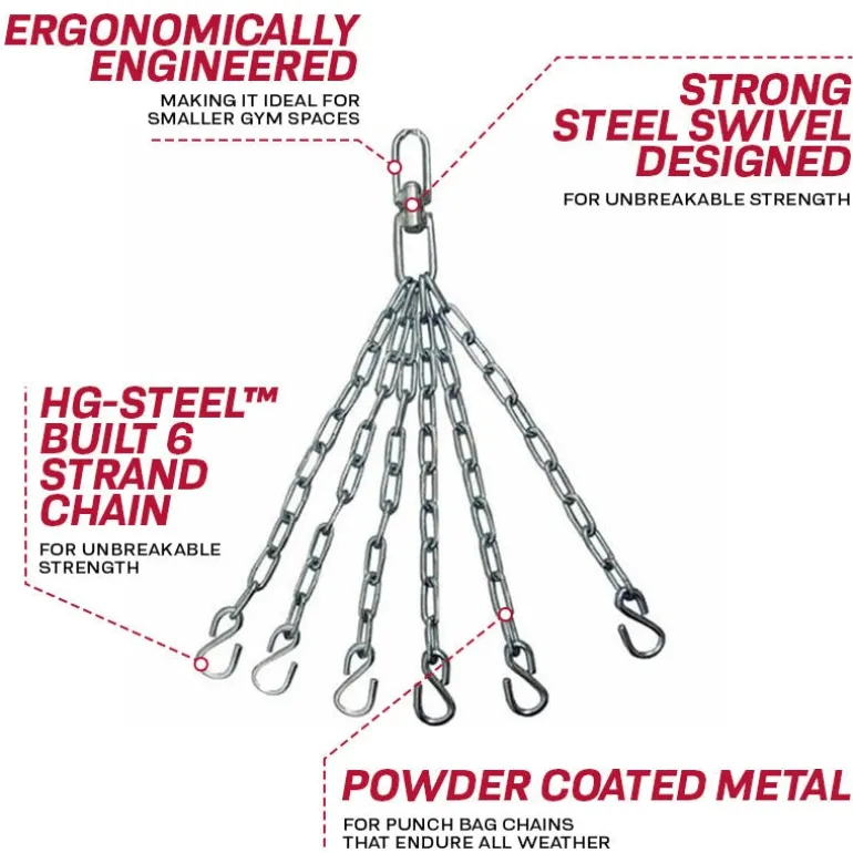 RDX PC 6 Hook Punch Bag Chains