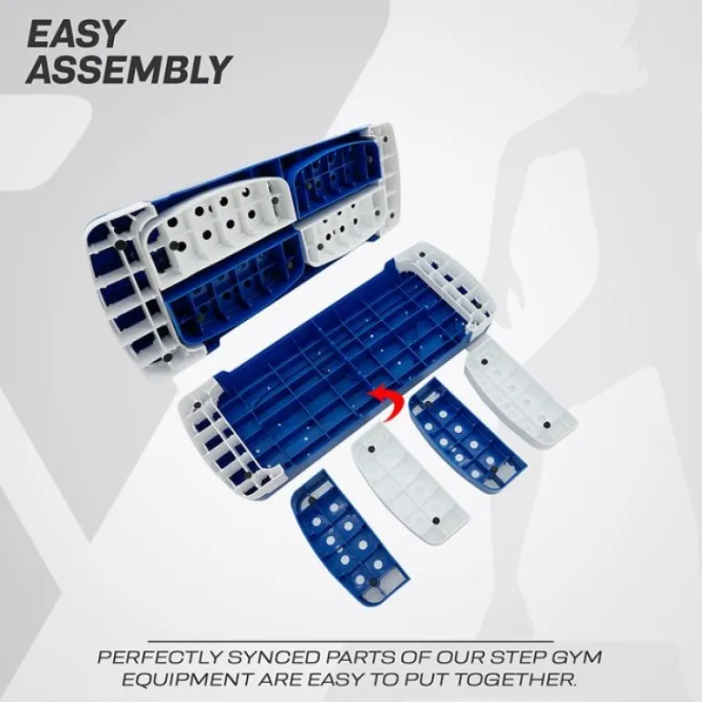 RDX 1P 20cm Aerobic Step Platform with 3 Level Risers 5cm Height Each