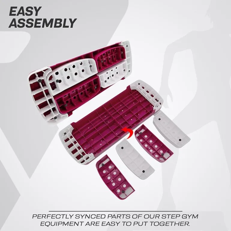 RDX 1P 20cm Aerobic Step Platform with 3 Level Risers 5cm Height Each