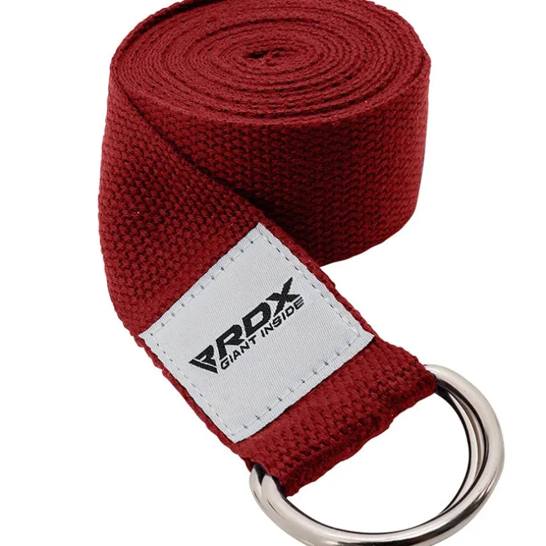 RDX P8 Non-Slip Cotton Yoga Strap with Rust Proof Steel D-Ring Buckle