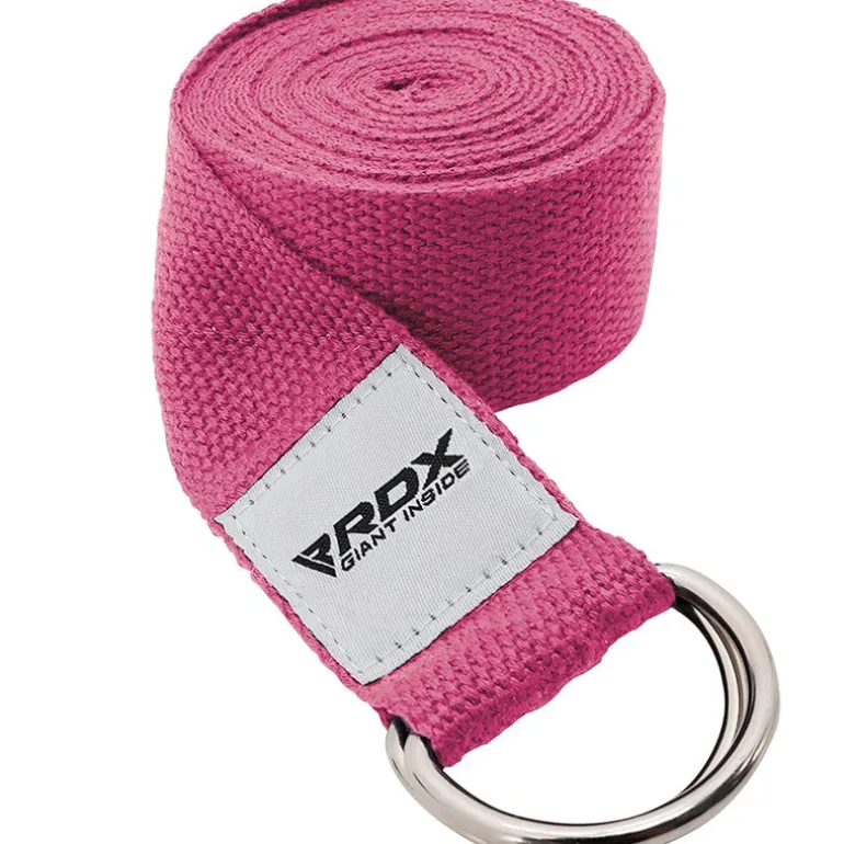 RDX P8 Non-Slip Cotton Yoga Strap with Rust Proof Steel D-Ring Buckle