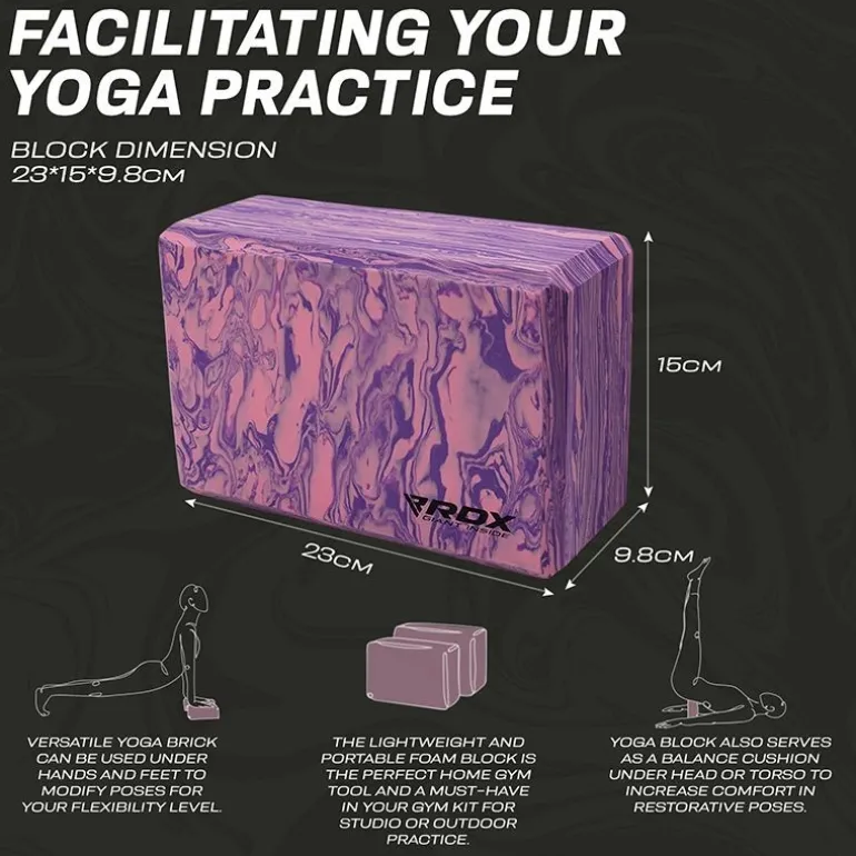 RDX PP EVA Foam High Density Non-Slips Yoga Block