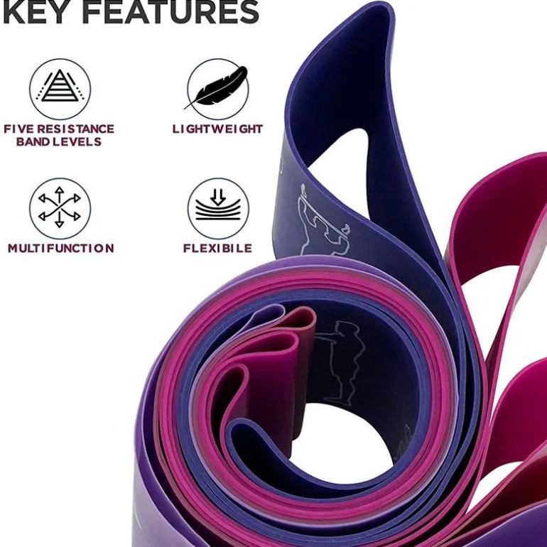 RDX PR 5-in-1 Pull Up Assist & Body Stretching Bands for Resistance Training
