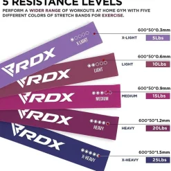RDX PR 5-in-1 Pull Up Assist & Body Stretching Bands for Resistance Training
