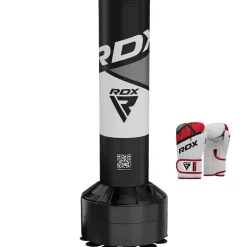 RDX R8 4ft Kids Free Standing Punch Bag Red With Gloves For Training & Workout Set