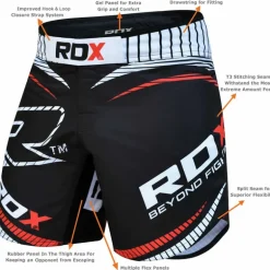 RDX R1 MMA Shorts Black/Red