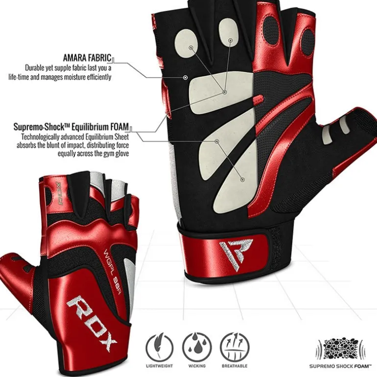 RDX S8 Bold Leather Gym Gloves