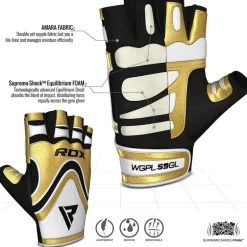 RDX S9 Glaze Leather Gym Gloves