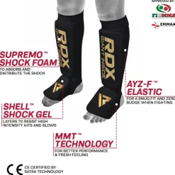 RDX SI MMA Gel Padded Lightweight Shin Instep Guard OEKO-TEX® Standard 100 certified