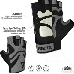 RDX S12 Leather Fitness Training Gloves