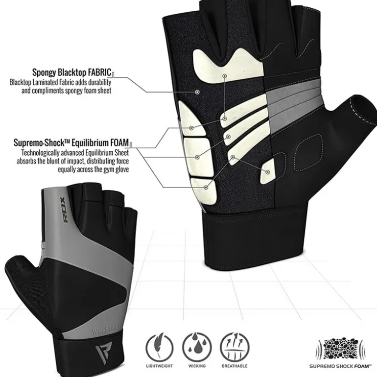 RDX S14 Leather Gym Gloves
