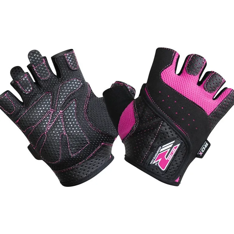 RDX S5 Pink Fingerless Gym Gloves