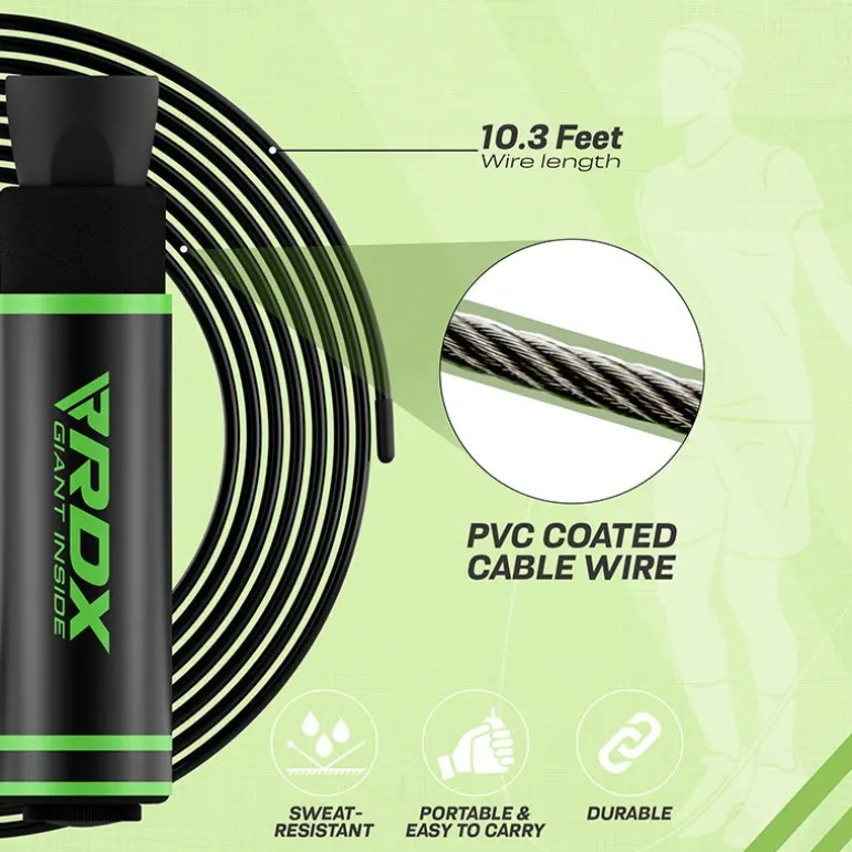 RDX SR Adjustable 10.3ft Non-Slip Memory Foam Soft Handles Skipping Rope