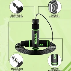 RDX SR Adjustable 10.3ft Non-Slip Memory Foam Soft Handles Skipping Rope