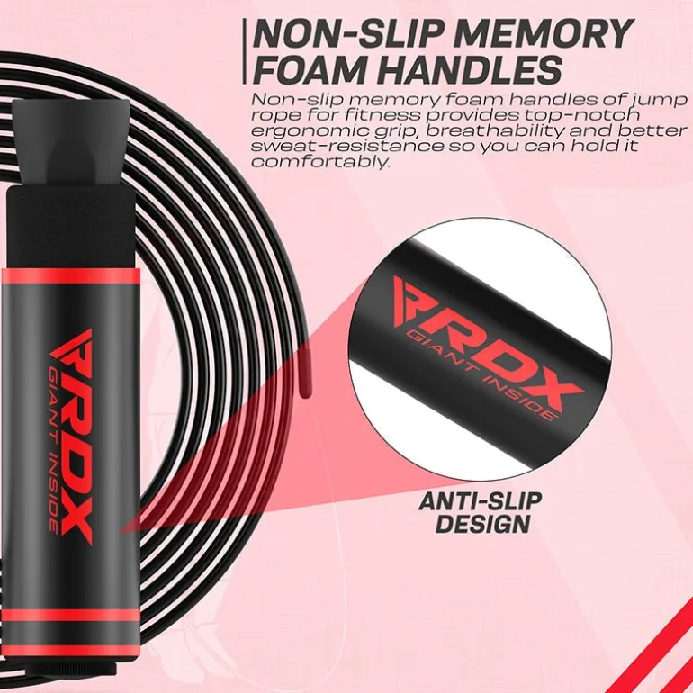 RDX SR Adjustable 10.3ft Non-Slip Memory Foam Soft Handles Skipping Rope