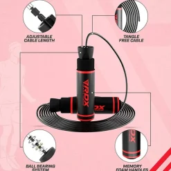 RDX SR Adjustable 10.3ft Non-Slip Memory Foam Soft Handles Skipping Rope