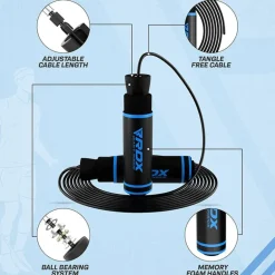 RDX SR Adjustable 10.3ft Non-Slip Memory Foam Soft Handles Skipping Rope