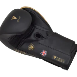 RDX T13 Boxing Gloves & Focus Pads Golden / Black