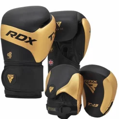 RDX T13 Boxing Gloves & Focus Pads Golden / Black
