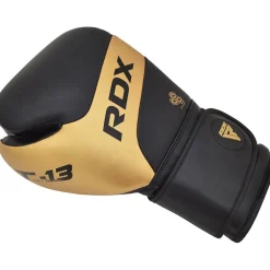 RDX T13 Boxing Gloves & Focus Pads Golden / Black
