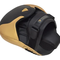 RDX T13 Boxing Gloves & Focus Pads Golden / Black