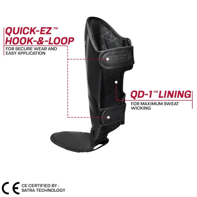 RDX T15 Noir Black Shin Instep Guards
