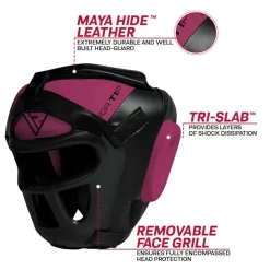 RDX T1 Pink Head Guard with Face Cage