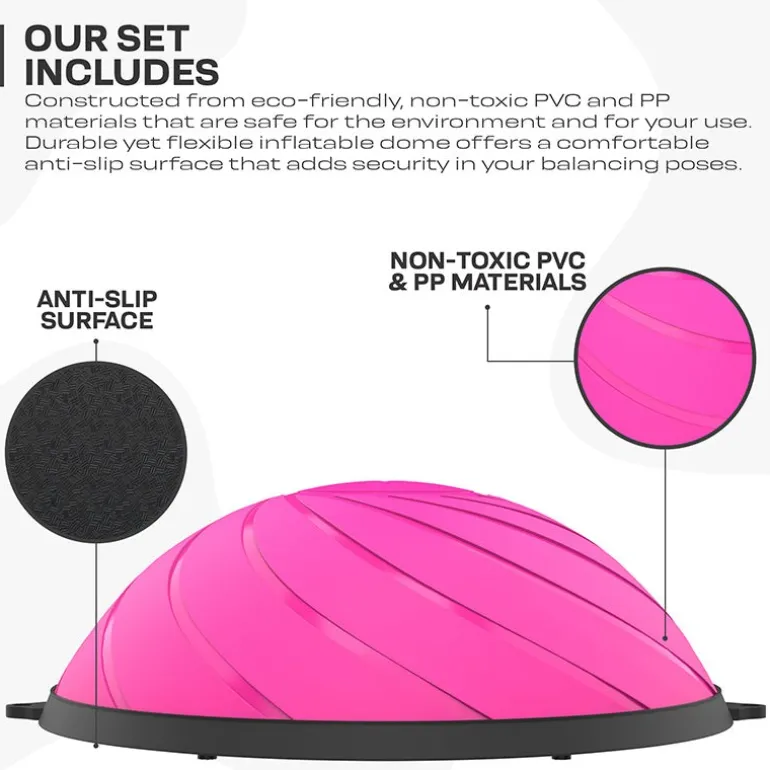 RDX TP Yoga Balance Trainer Half Ball with Resistance Tubes & Air Pump
