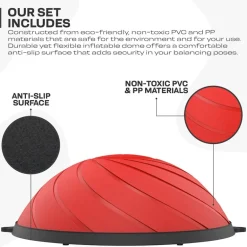 RDX TP Yoga Balance Trainer Half Ball with Resistance Tubes & Air Pump