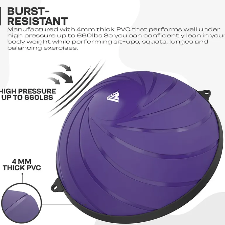 RDX TP Yoga Balance Trainer Half Ball with Resistance Tubes & Air Pump