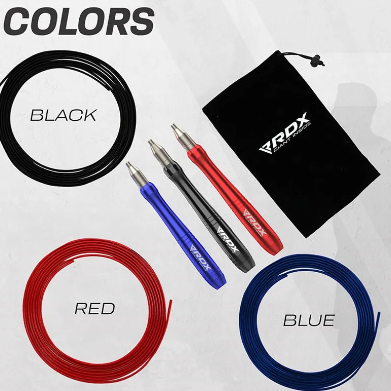 RDX W2 Adjustable 10.3ft Skipping Rope with Non-Slip Aluminum Handles