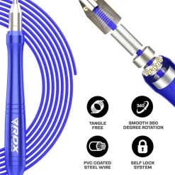 RDX W2 Adjustable 10.3ft Skipping Rope with Non-Slip Aluminum Handles