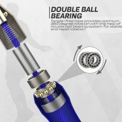 RDX W2 Adjustable 10.3ft Skipping Rope with Non-Slip Aluminum Handles