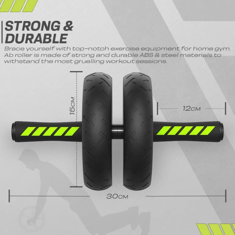 RDX W1 2-in-1 Ab Wheel Roller & Knee Pad Mat