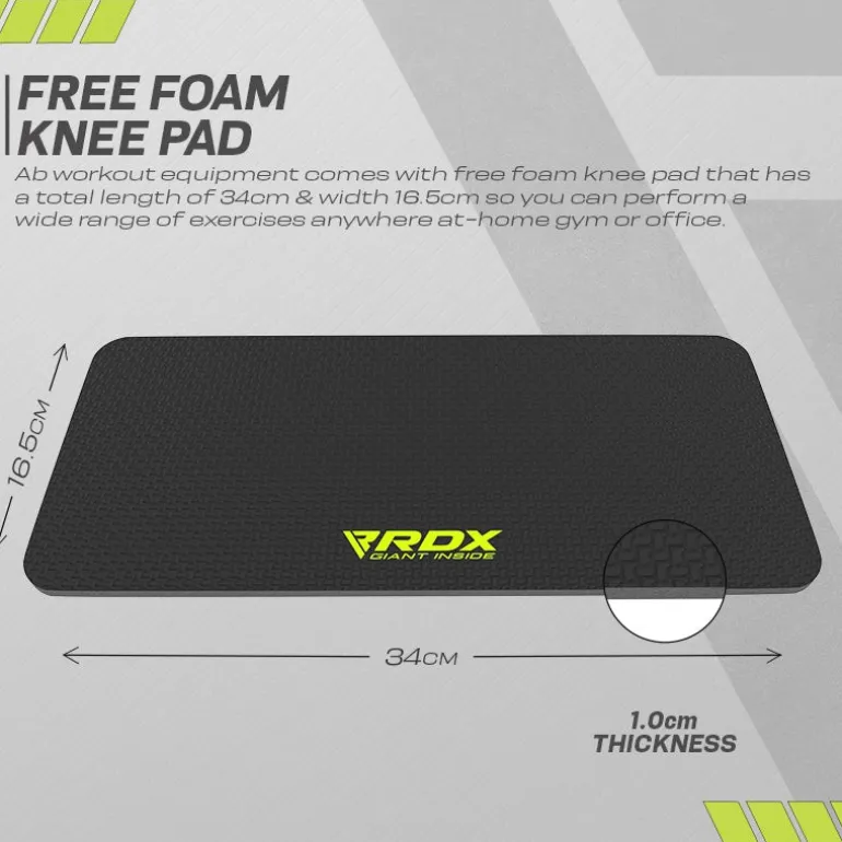 RDX W1 2-in-1 Ab Wheel Roller & Knee Pad Mat