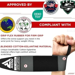 RDX W3 IPL USPA Approved Powerlifting Wrist Support Wraps with Thumb Loops OEKO-TEXStandard 100 certified